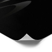 Poster Abstracte Kunst Zwart Witte Reflectie (Hoek)