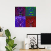Poster abstracte leeuwen (Thuiskantoor)