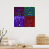 Poster abstracte leeuwen (Keuken)