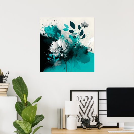 Poster abstracte minimale ventilatorpasteelkleuren (Thuiskantoor)