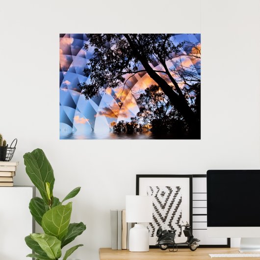 Poster abstracte Natuur (Thuiskantoor)