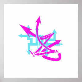 Poster abstracte pijlen