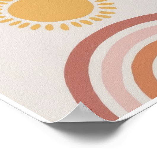 Poster Abstracte Rainbow Kinder Prints Wanddecor (Hoek)