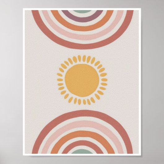 Poster Abstracte Rainbow Kinder Prints Wanddecor (Voorkant)