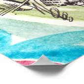 POSTER ABSTRACTE WATERVERF # 1 (Hoek)