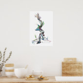 Poster abstracte Waterverf # 16 (Keuken)