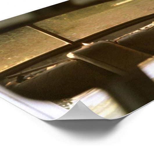 Poster achterspiegel uitzicht (Hoek)