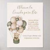 Póster Adivina la comida para Bebé Baby shower Boy Poster (Voorkant)