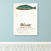 Poster adverteren abonnement canvas afdruk (Insitu (Houten vloer))