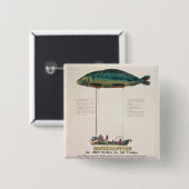 Poster adverteren abonnement vierkante button 5,1 cm (Voorkant /achterkant)