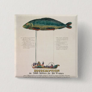 Poster adverteren abonnement vierkante button 5,1 cm