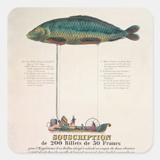 Poster adverteren abonnement vierkante sticker (Voorkant)