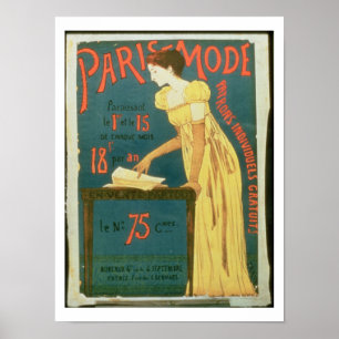Poster adverteren abonnementen op "Paris Mode" M