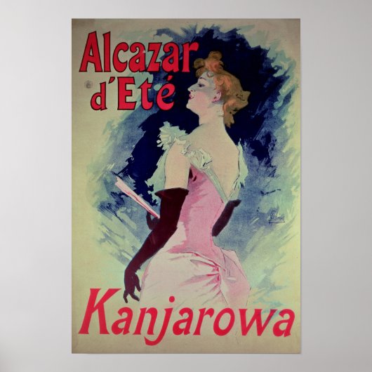 Poster adverteren "Alcazar d'Ete" (Voorkant)