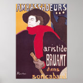 Poster adverteren Aristide Bruant (Voorkant)