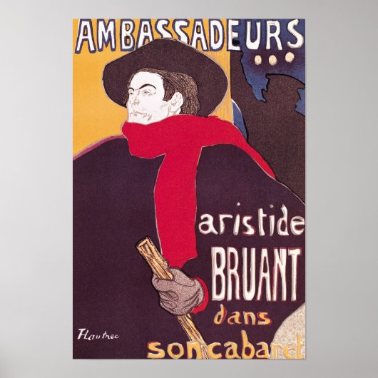 Poster adverteren Aristide Bruant (Voorkant)