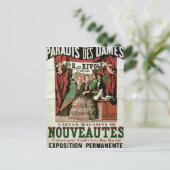 Poster adverteren "Au Paradis des Dames" Briefkaart (Staand voorkant)