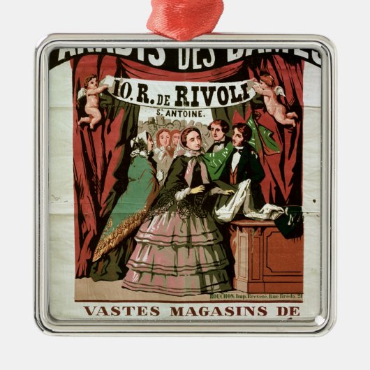 Poster adverteren "Au Paradis des Dames" Metalen Ornament (Voorkant)