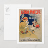 Poster adverteren "Benzo-Moteur"-motorolie Briefkaart (Voorkant / Achterkant)