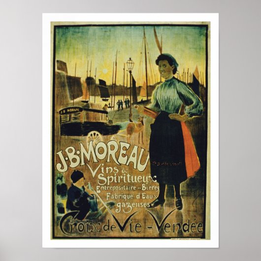 Poster adverteren "Croix de Vie", gemaakt door J.B (Voorkant)