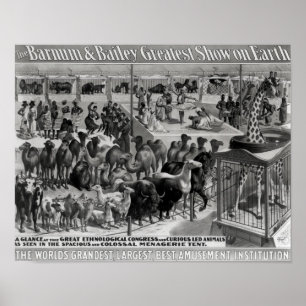 Poster adverteren: "De Barnum en Bailey