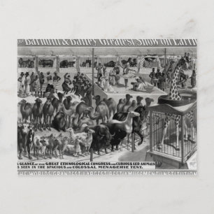 Poster adverteren: "De Barnum en Bailey Briefkaart