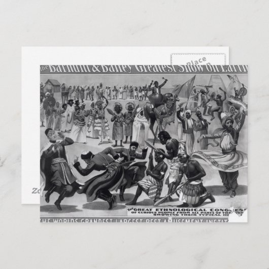 Poster adverteren: "De Barnum en Bailey Briefkaart (Voorkant / Achterkant)