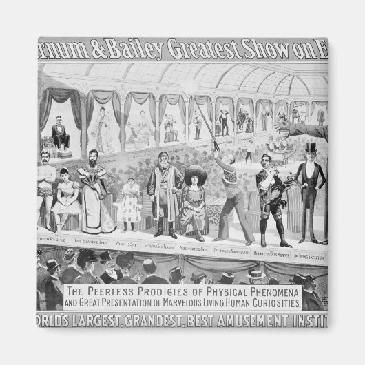 Poster adverteren: "De Barnum en Bailey Magneet (Voorkant)