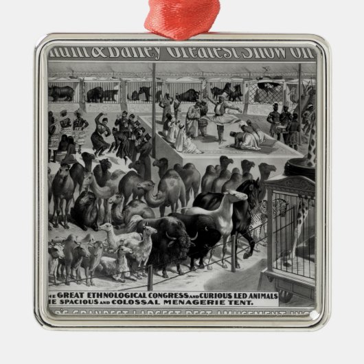 Poster adverteren: "De Barnum en Bailey Metalen Ornament (Voorkant)