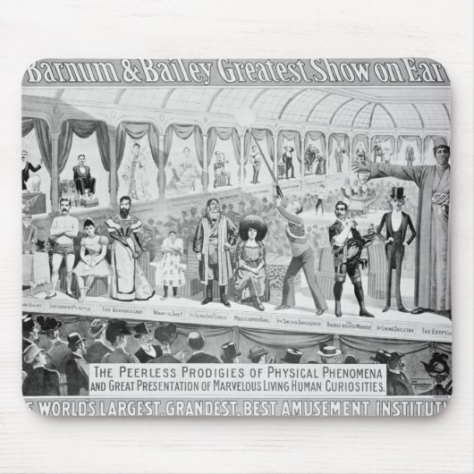Poster adverteren: "De Barnum en Bailey Muismat (Voorkant)