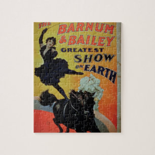 Poster adverteren 'de Barnum en de Bailey Greatest Legpuzzel