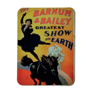 Poster adverteren 'de Barnum en de Bailey Greatest Magneet