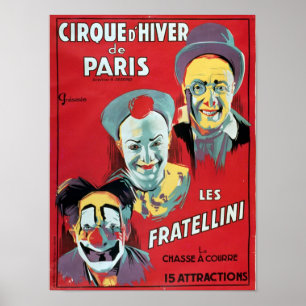 Poster adverteren de Cirque d'Hiver de Paris
