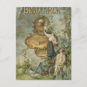 Poster adverteren de Fahrrad Werke Bismarck Briefkaart