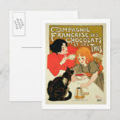 Poster Adverteren de Franse onderneming Chocolade Briefkaart (Voorkant / Achterkant)