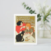 Poster Adverteren de Franse onderneming Chocolade Briefkaart (Staand voorkant)
