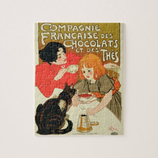 Poster Adverteren de Franse onderneming Chocolade Legpuzzel (Verticaal)