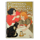 Poster Adverteren de Franse onderneming Chocolade Notitieboek (Voorkant)
