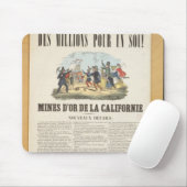 Poster adverteren de goudmijnen in Californië Muismat (Met muis)