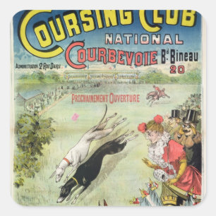 Poster adverteren de opening van de cursus vierkante sticker