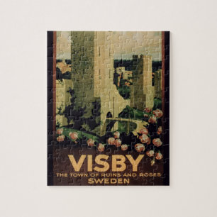 Poster adverteren de stad Visby, Zweden (colo) Legpuzzel