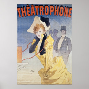 Poster Adverteren de 'theatrofoon'