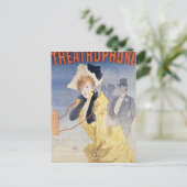 Poster Adverteren de 'theatrofoon' Briefkaart (Staand voorkant)