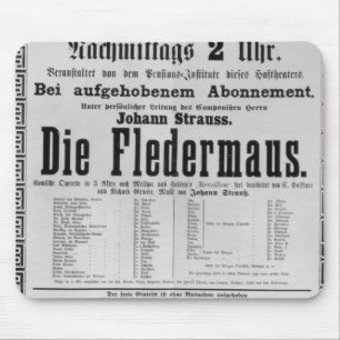 Poster adverteren Die Fledermaus door Johann Muismat