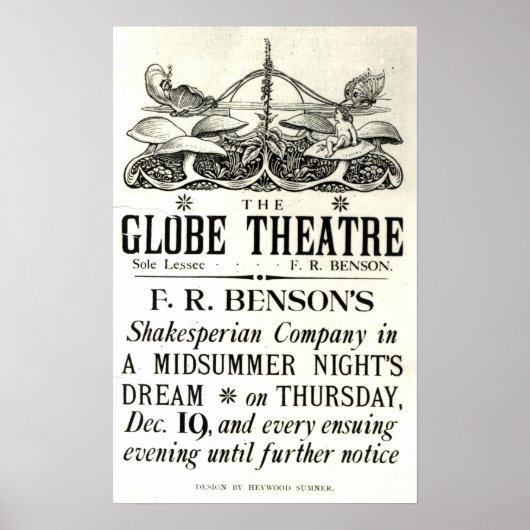 Poster adverteren 'Een droom van de Midzomernacht' (Voorkant)