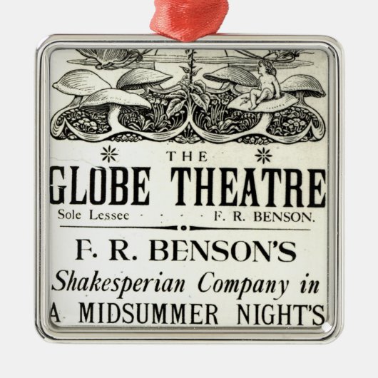Poster adverteren 'Een droom van de Midzomernacht' Metalen Ornament (Voorkant)