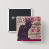Poster adverteren een tentoonstelling vierkante button 5,1 cm (Voorkant /achterkant)