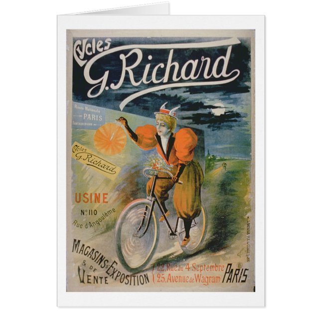 Poster adverteren 'G. Richard Cycles', Parijs (kol (Voorkant)