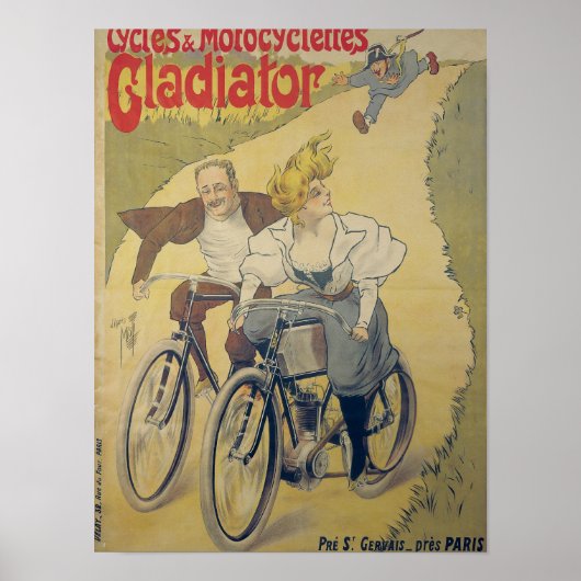 Poster adverteren Gladiatorfietsen (Voorkant)