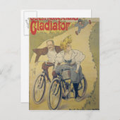 Poster adverteren Gladiatorfietsen Briefkaart (Voorkant / Achterkant)